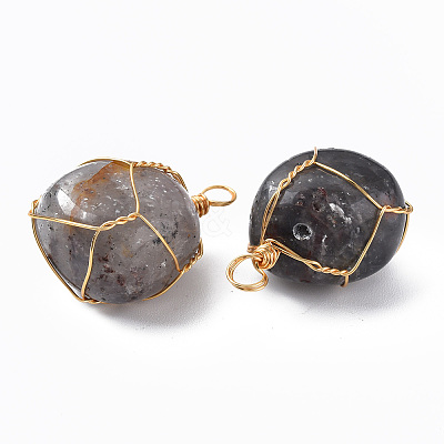 Natural Cloudy Quartz Pendants G-N332-50-06-1