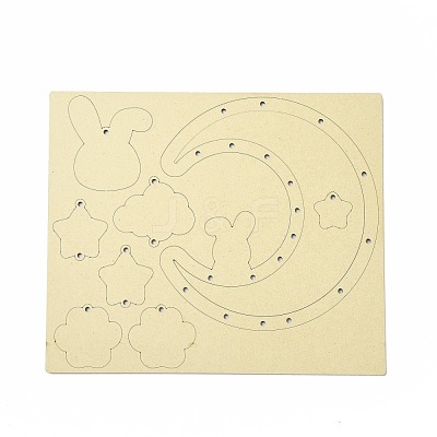 DIY Moon & Rabbit Wind Chime Making Kits DIY-A029-01-1
