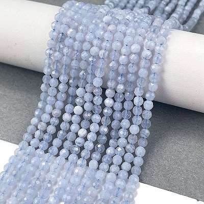 Natural Blue Lace Agate Beads Strands G-E411-12-3mm-01-1