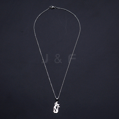 Non-Tarnish 201 Stainless Steel Pendants Necklaces NJEW-S105-JN665-45-1-1