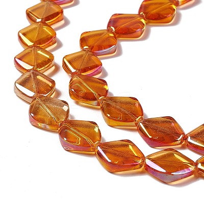 Electroplate Glass Beads Strands EGLA-L032-FR-1