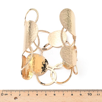 304 Stainless Steel Cuff Bangles for Women BJEW-V006-01B-G-1