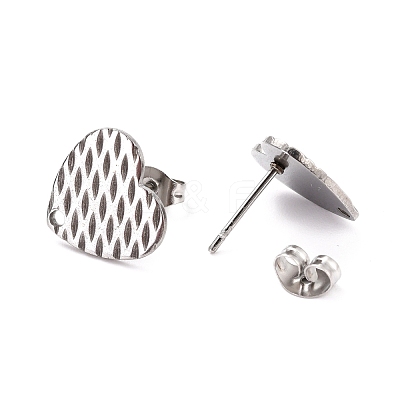 Non-Tarnish 304 Stainless Steel Stud Earring Findings STAS-I183-04B-P-1