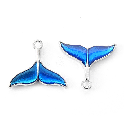Platinum Alloy Enamel Pendants ENAM-R136-32-1
