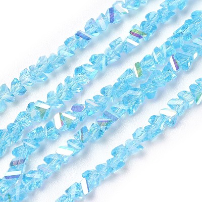 Electroplate Glass Bead Strands GLAA-F092-A04-1