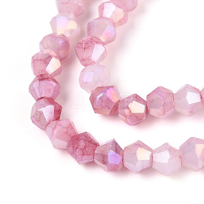 Ombre Effect Dyed Glass Beads Strands X-GLAA-T025-4mm-09B-1