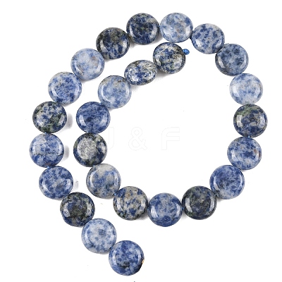 Natural Blue Spot Jasper Beads Strands G-L648-B08-15mm-1