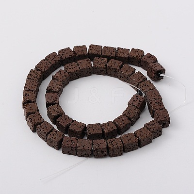 Synthetic Lava Rock Bead Strands G-N0104-8mm-10-1