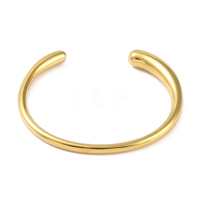 304 Stainless Steel Open Cuff Bangles for Women BJEW-M313-01G-1