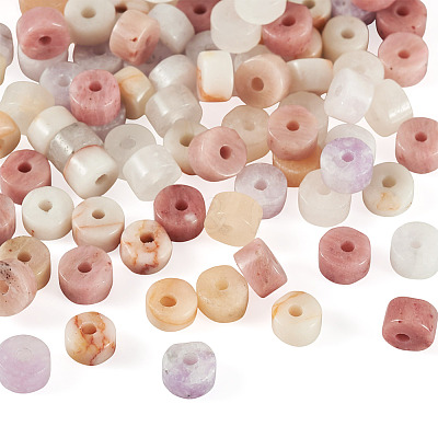 200Pcs 4 Styles Synthetic Red Netstone & Natural Lepidolite/Purple Mica Stone & Pink Aventurine & Rhodonite Beads G-TA0003-05C-1