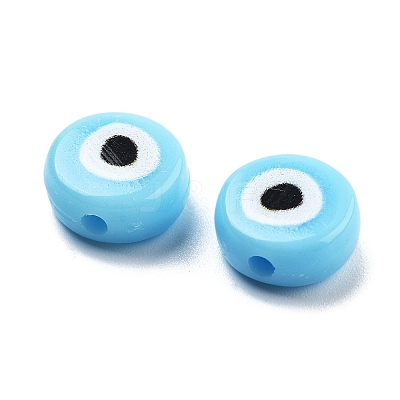 Opaque Printed Acrylic Beads LS-OACR-G038-04E-1