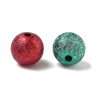 Spray Painted Acrylic Beads ACRP-Q018-8mm-M-1