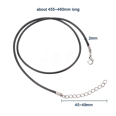 Waxed Cord Necklace Making X-NCOR-T001-01-1