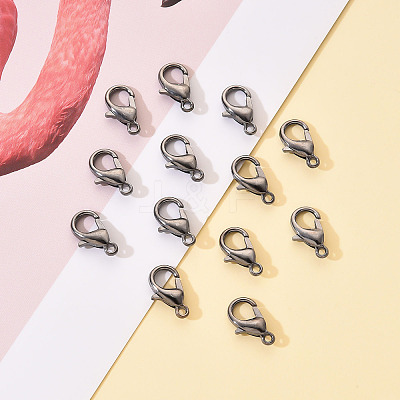 Zinc Alloy Lobster Claw Clasps PALLOY-YW0001-12B-1