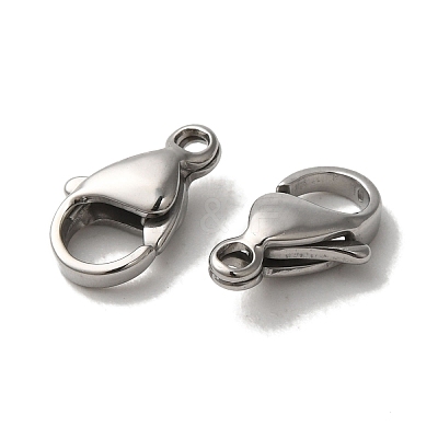 Tarnish Resistant 304 Stainless Steel Lobster Claw Clasps X-STAS-R050-11x7mm-1
