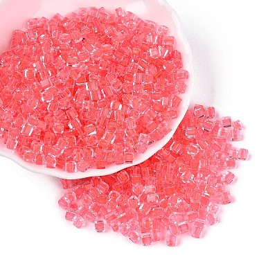 Transparent Inside Colours Glass Seed Beads SEED-T007-11E-1