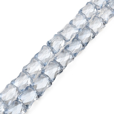 AB Color Plated Transparent Glass Beads Strands EGLA-P051-06A-A-1