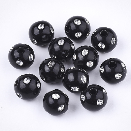 Plating Acrylic Beads PACR-S186-10mm-A01-1