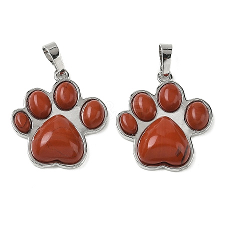 Natural Red Jasper Pendants G-B194-02P-05-1