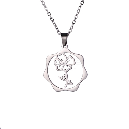 Stainless Steel Pendant Necklaces PW-WG57218-07-1