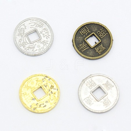 Feng Shui Chinoiserie Jewelry Findings Alloy Copper Cash Beads PALLOY-M018-01-1
