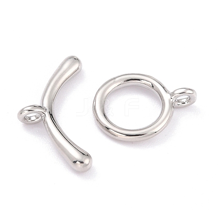 Rack Plating Brass Toggle Clasps KK-B036-09P-1