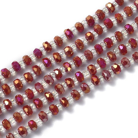 Electroplate Glass Beads Strands EGLA-J147-A-FR14-1