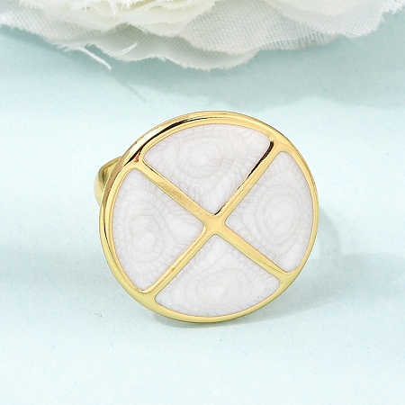 304 Stainless Steel Enamel Cuff Open Rings SA-CBA369F-04G-04-1