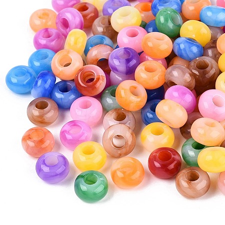 Two Tone Acrylic European Beads OACR-Q200-24-1