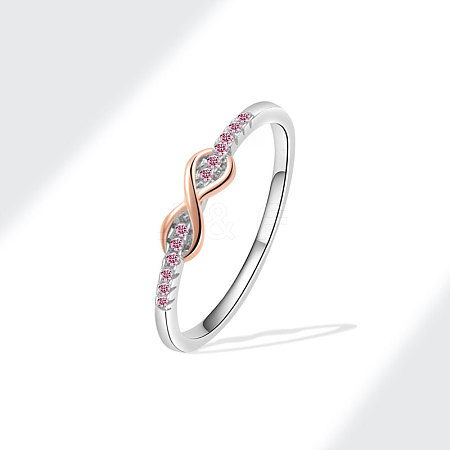 Brass Micro Pave Cubic Zirconia Finger Rings for Women FS-WGAD63B-09-1