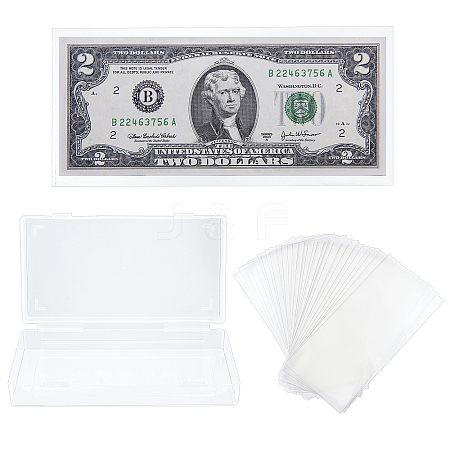  Transparent Plastic Commemorative Banknote Storage Bags ABAG-NB0001-52-1