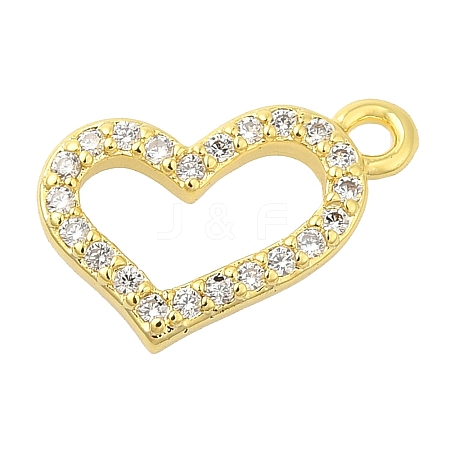 Rack Plating Brass Micro Pave Cubic Zirconia Charms KK-S396-32G-1