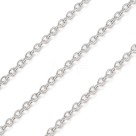 Anti-Tarnish Rhodium Plated 925 Sterling Silver Cable Chains LS-STER-E072-02P-05-1