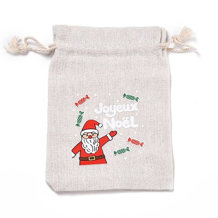 Christmas Cotton Cloth Storage Pouches ABAG-M004-02I-1