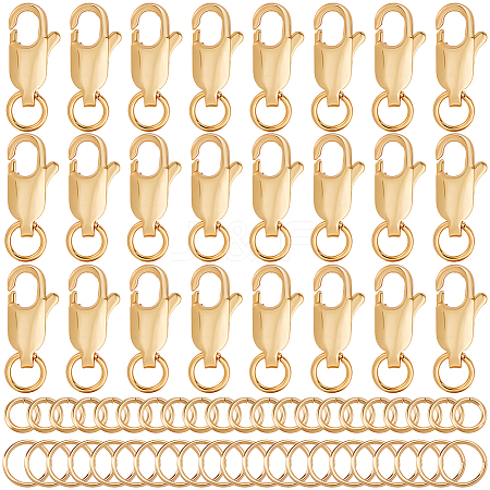 Brass Lobster Claw Clasps KK-BBC0024-52B-1