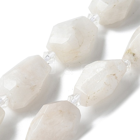 Natural Rainbow Moonstone Beads Strands G-H095-A07-01-1