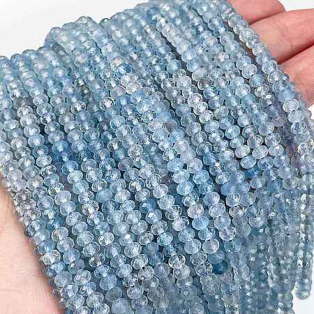 Natural Aquamarine Beads Strands G-L587-B02-02-1