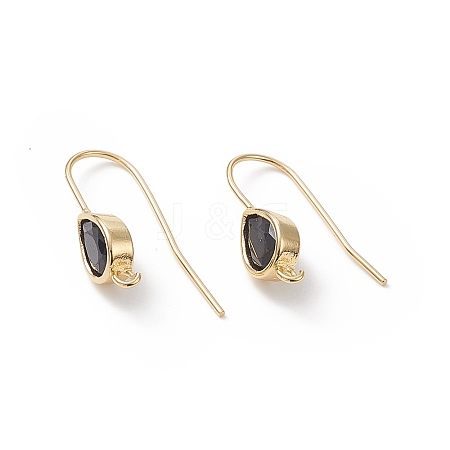Real 18K Gold Plated Brass Earring Hooks KK-B060-07G-03-1