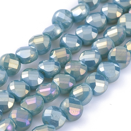 Electroplate Glass Beads Strands EGLA-J149-A-6mm-FR08-1