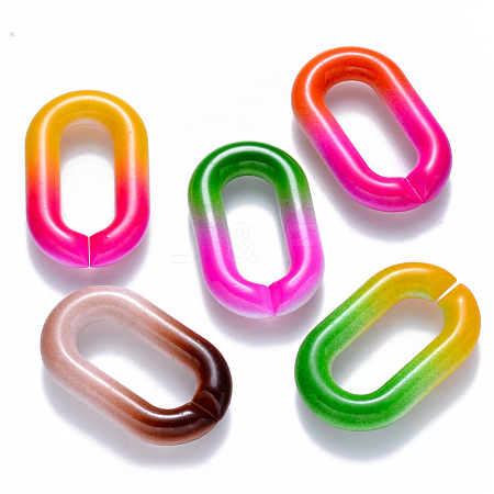 Two Tone Opaque Acrylic Linking Rings OACR-S036-006B-M-1