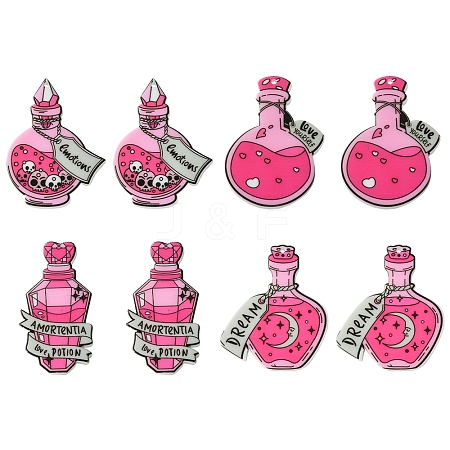 8Pcs 4 Styles Acrylic Pendants MACR-FS0001-76-1