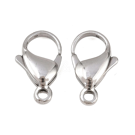 Tarnish Resistant 304 Stainless Steel Lobster Claw Clasps X-STAS-G035-H-1