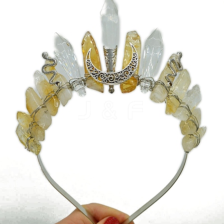 Natural Yellow Quartz Hair Bands PW-WGA7ED3-04-1