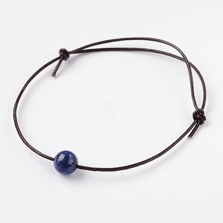 Adjustable Cowhide Leather Cord Bracelets BJEW-JB01944-03-1