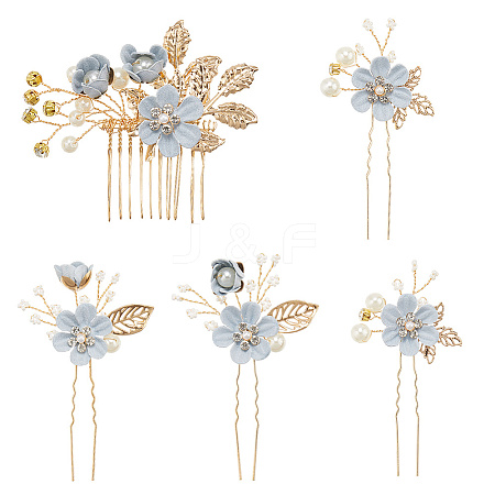 Plastic and Resin and Iron Hairpin Set OHAR-WH20020-04C-1