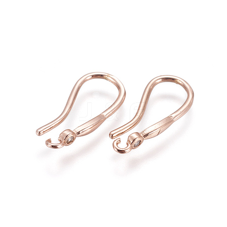Brass Earring Hooks KK-L177-39RG-1