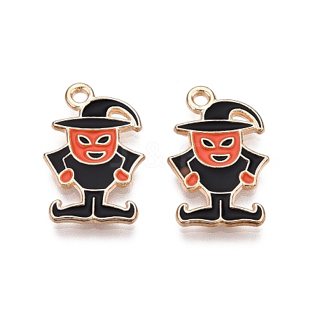 Halloween Theme Alloy Enamel Pendants PALLOY-N176-34-RS-1