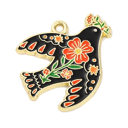 Alloy Enamel Pendants ENAM-C024-01A-03LG-1