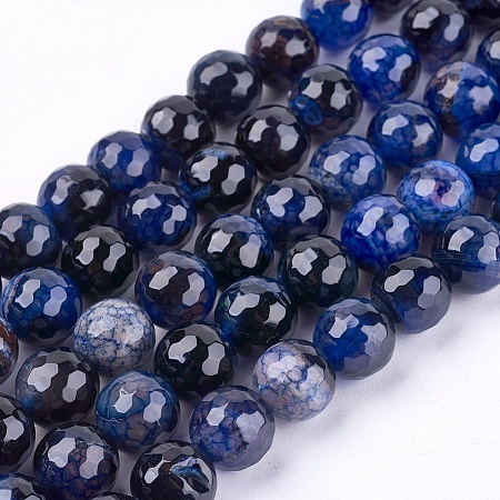 Natural Agate Round Beads Strand X-G-L084-10mm-27-1