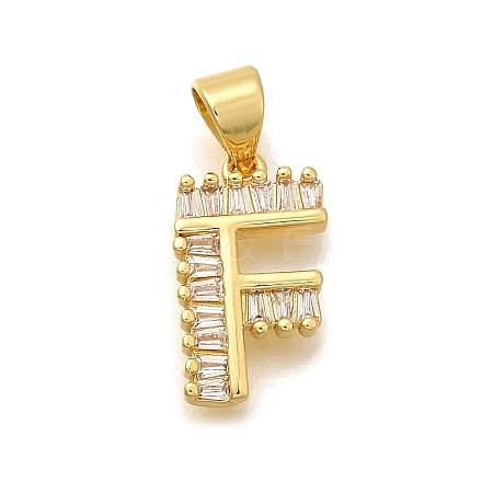 Rack Plating Brass Micro Pave Cubic Zirconia Pendants KK-L226-100G-F-1